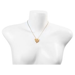 Vintage Panetta Collar Corazón Tono Oro Circa 1960s