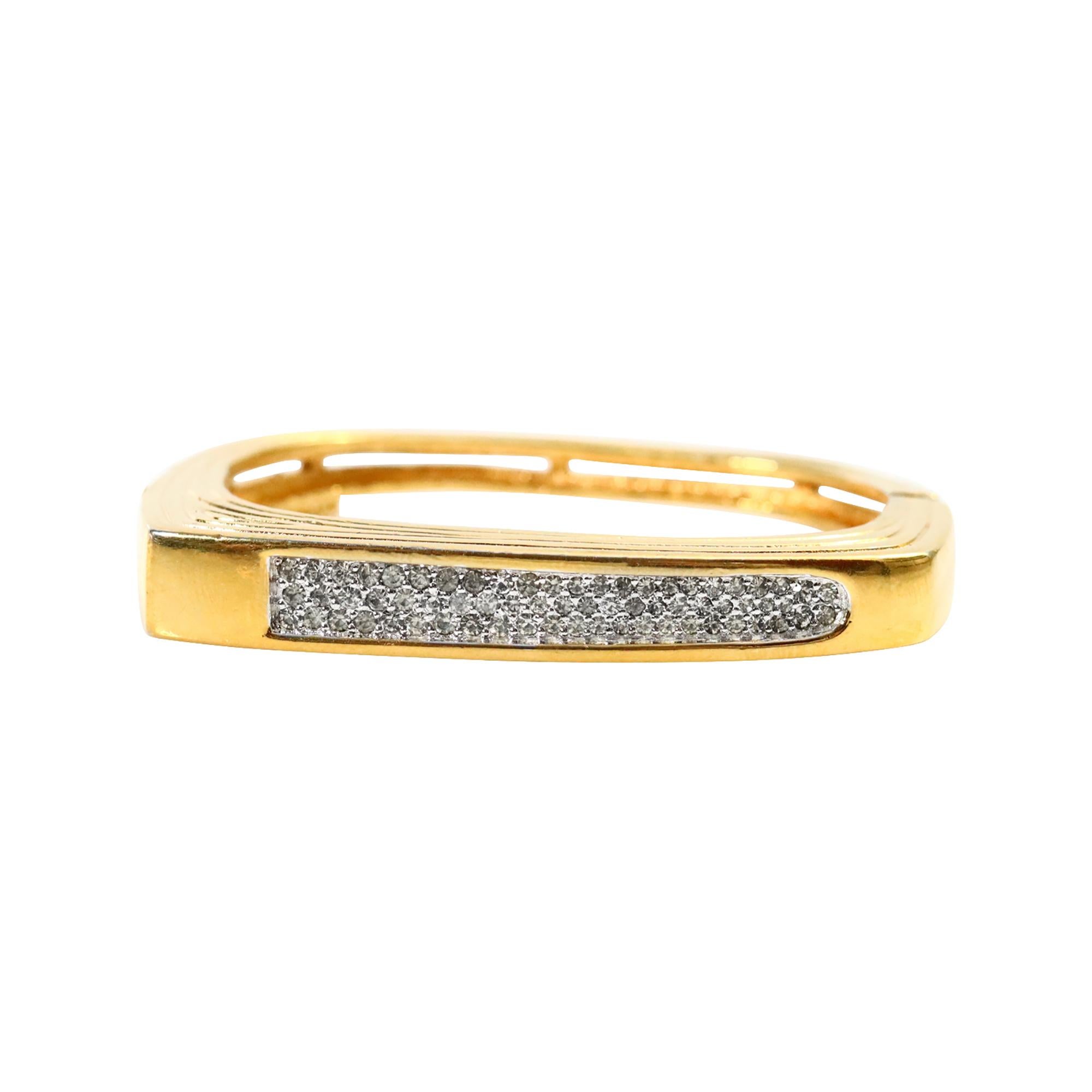Femenino o masculino Pulsera vintage Panetta de oro con brillantes Circa años 70 en venta