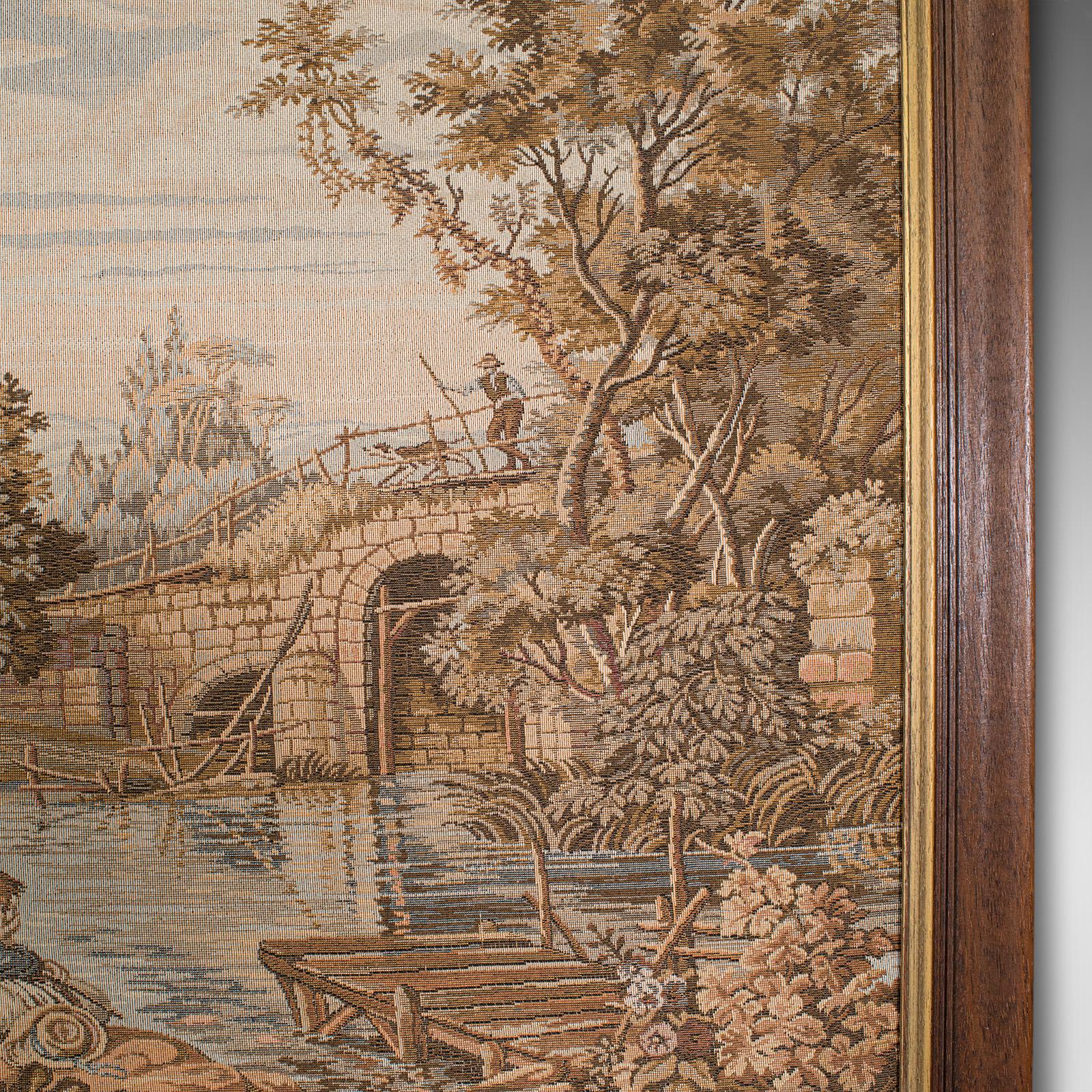 Vintage Panoramic Tapestry, French, Needlepoint, Decorative Panel, Circa 1930 For Sale 1