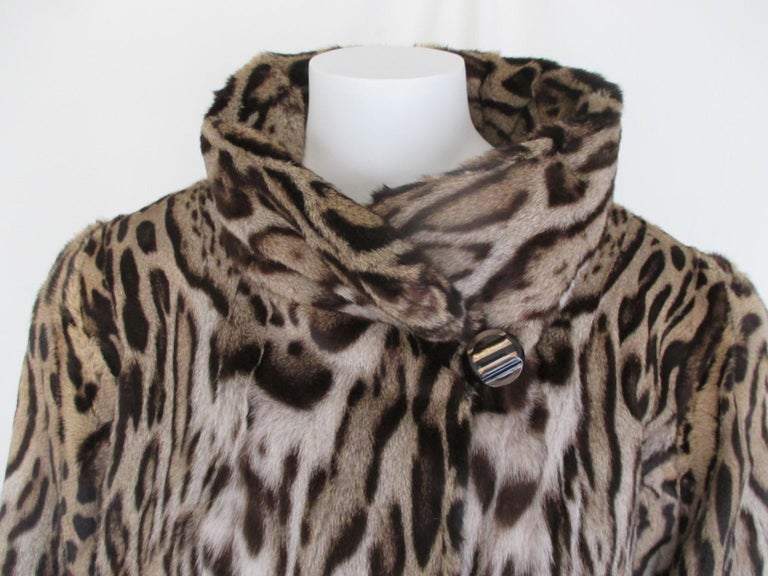 vintage panther fur print coat, 1940s For Sale at 1stdibs