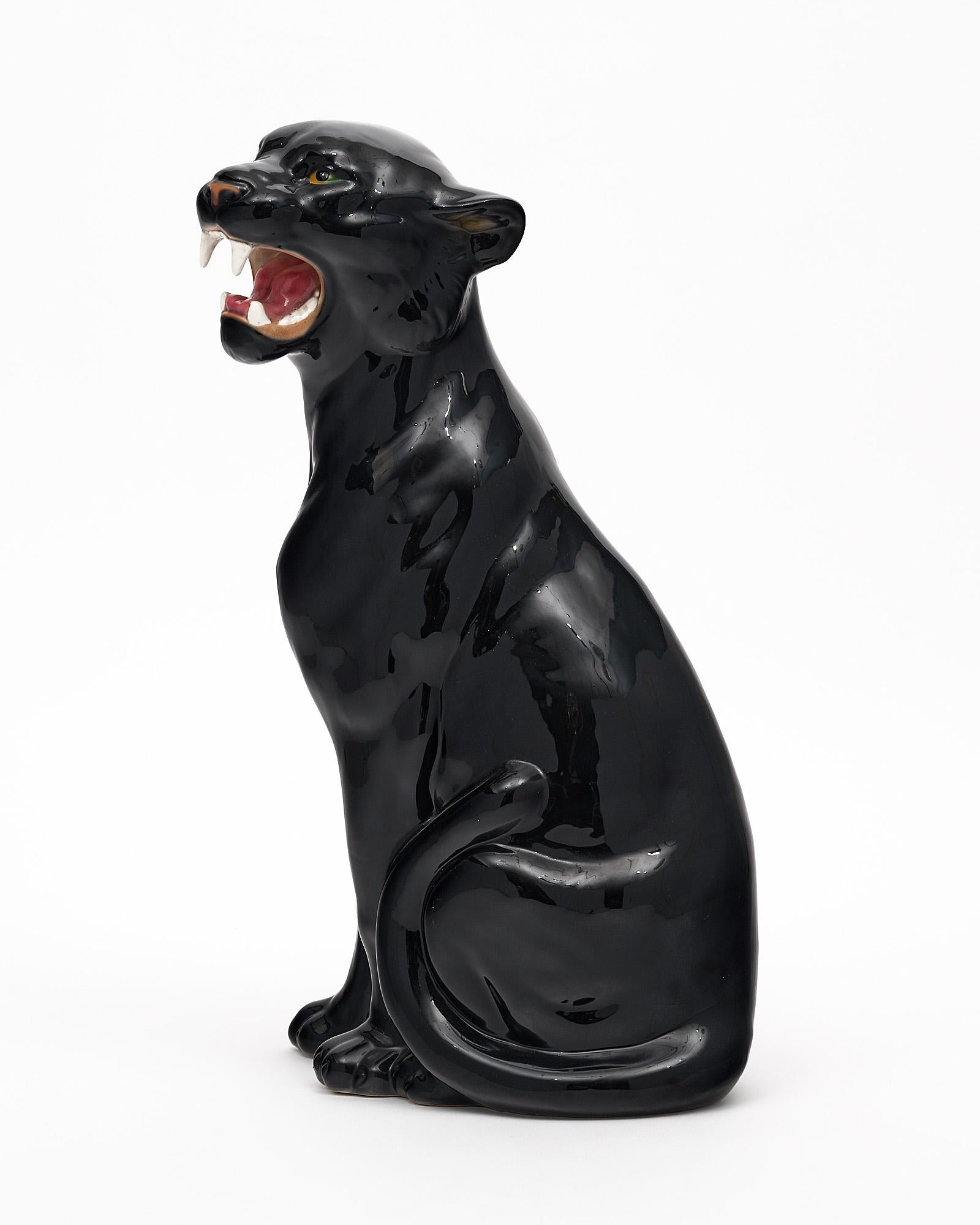 Vintage Panther Sculpture In Good Condition For Sale In Austin, TX