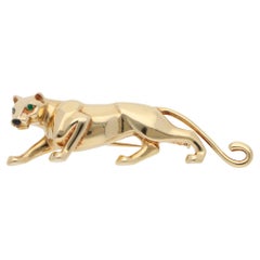 Vintage Panthère de Cartier Brooch in Yellow Gold