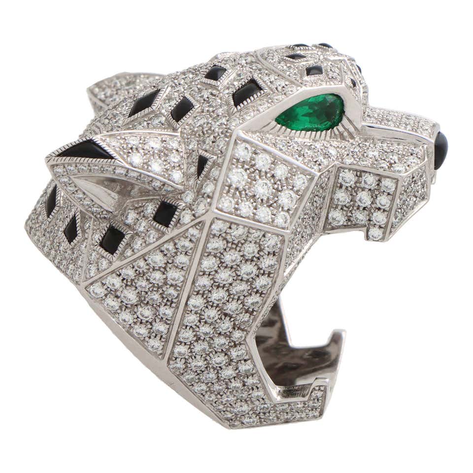 Cartier Stunning Double Panther Emerald Diamond Gold Ring At 1stDibs cartier-stunning-double-panther-emerald-diamond-gold-ring-at-1stdibs