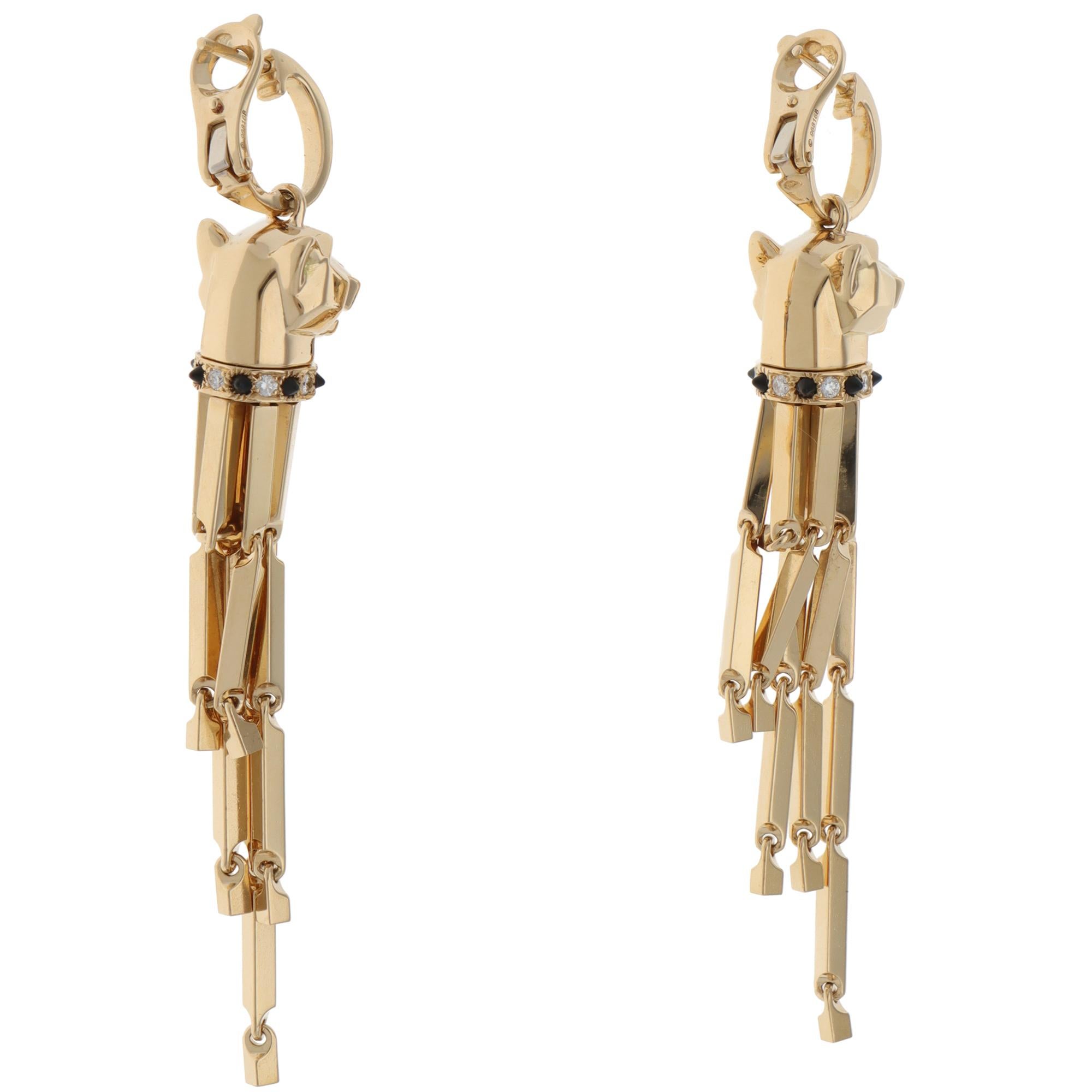 Vintage Panthère de Cartier Ohrringe aus Gelbgold (Moderne) im Angebot