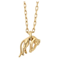Vintage Panthère de Cartier Pendant Necklace in Yellow Gold