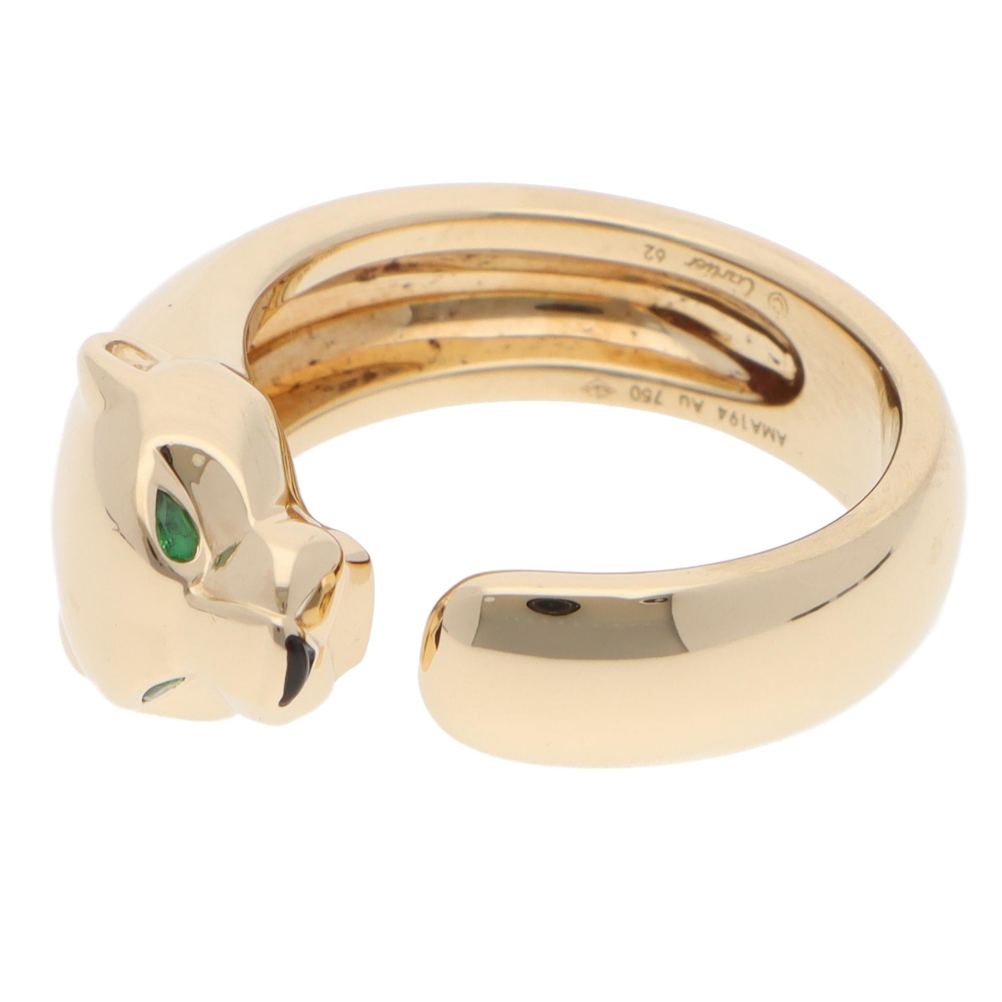 Vintage Panthère de Cartier Ring in Yellow Gold In Excellent Condition For Sale In London, GB