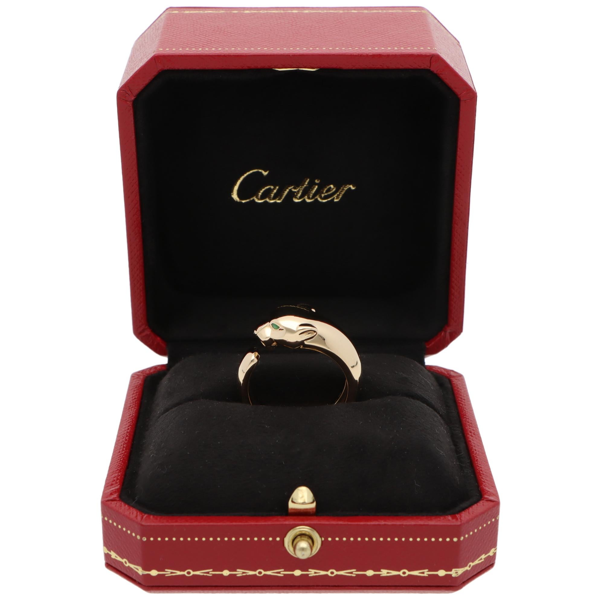 Vintage Panthère de Cartier Ring in Yellow Gold For Sale 1