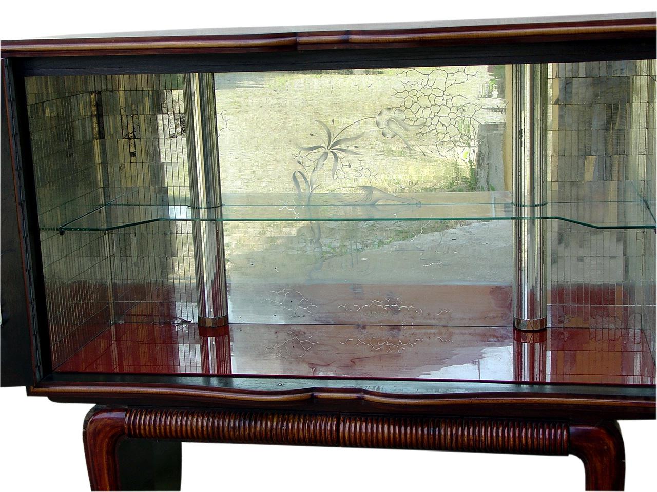 Vintage-Barschrank im Paolo Buffa-Design, 1940er Jahre im Zustand „Gut“ im Angebot in Biella, IT