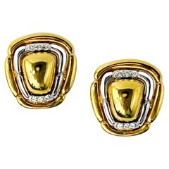 Vintage Paolo Gucci Gold Plated Earrings 1980s