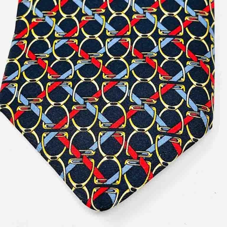 Vintage Paolo Gucci Horse Stirrup Silk Tie For Sale at 1stDibs