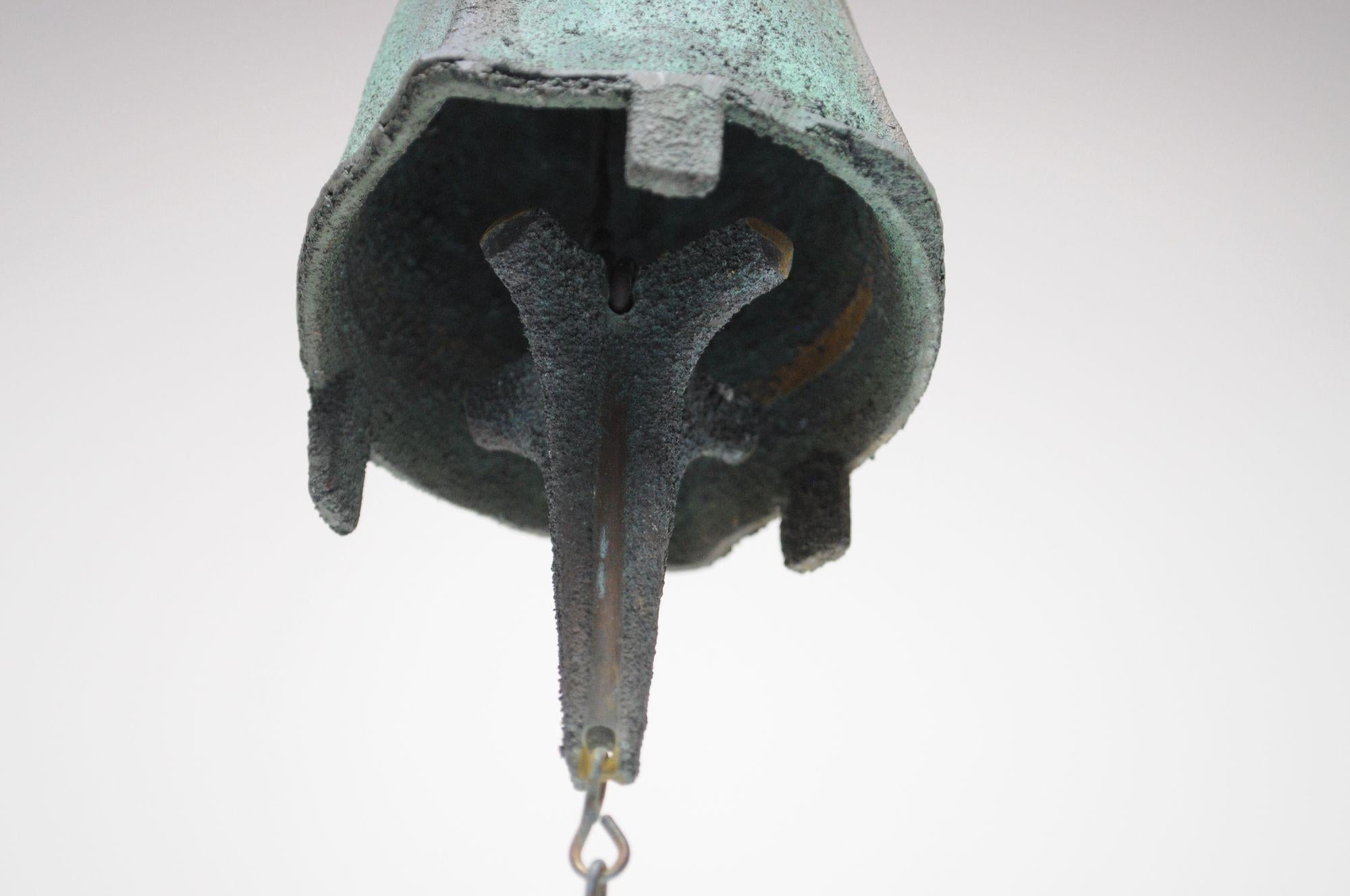 Campana a vento d'epoca Paolo Soleri Arconsanti in bronzo patinato 6