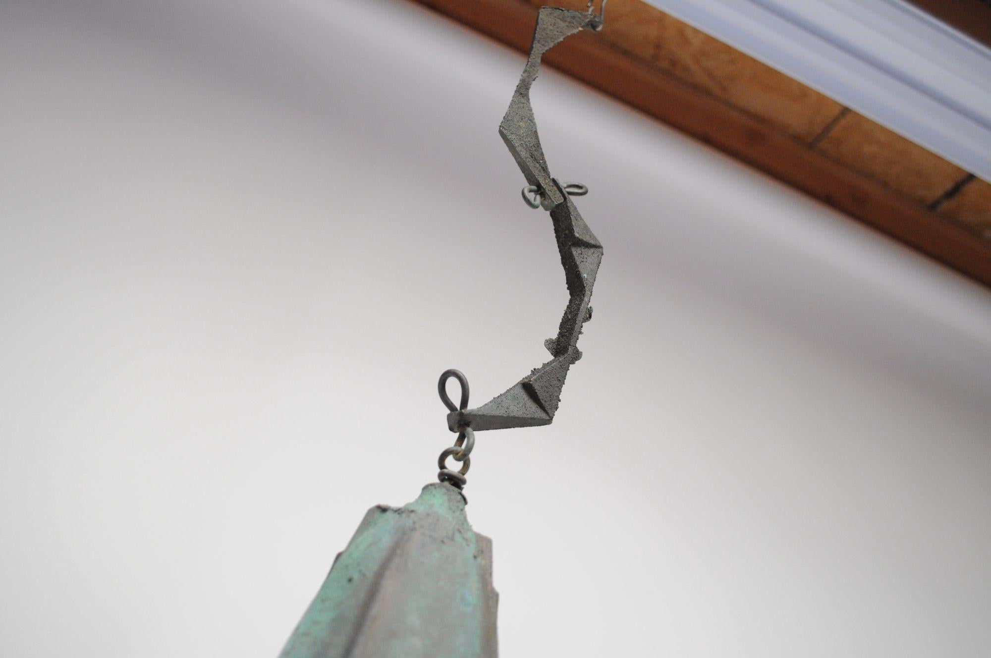Campana a vento d'epoca Paolo Soleri Arconsanti in bronzo patinato 7