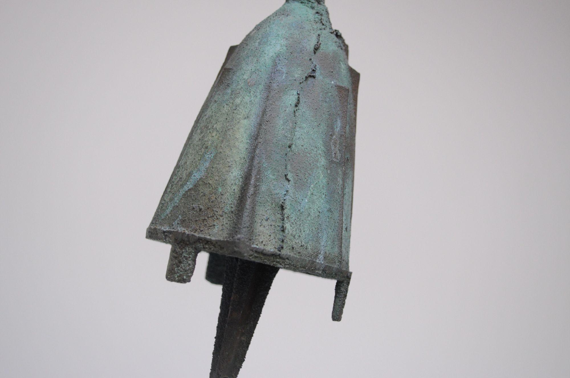 Campana a vento d'epoca Paolo Soleri Arconsanti in bronzo patinato 12