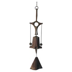 Vintage Paolo Soleri Arcosanti Bronze Bell Colly Soleri Commeroative Windbell