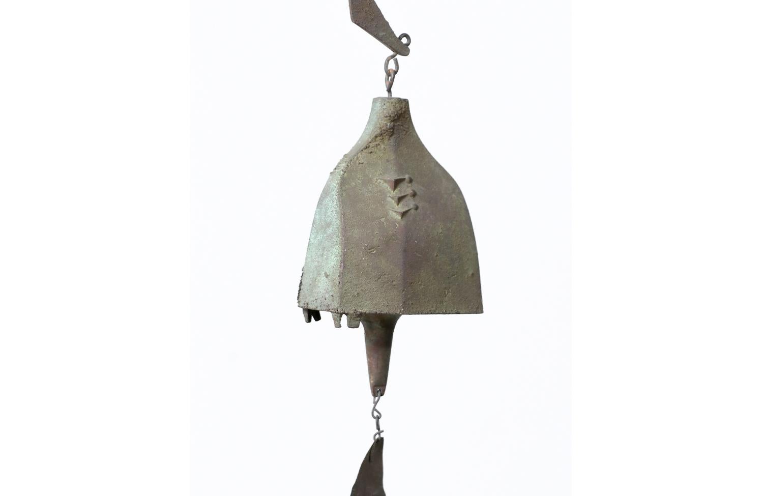 Mid-Century Modern Vintage Paolo Soleri Bronze Sculpture Wind Chime Bell for Arcosanti For Sale