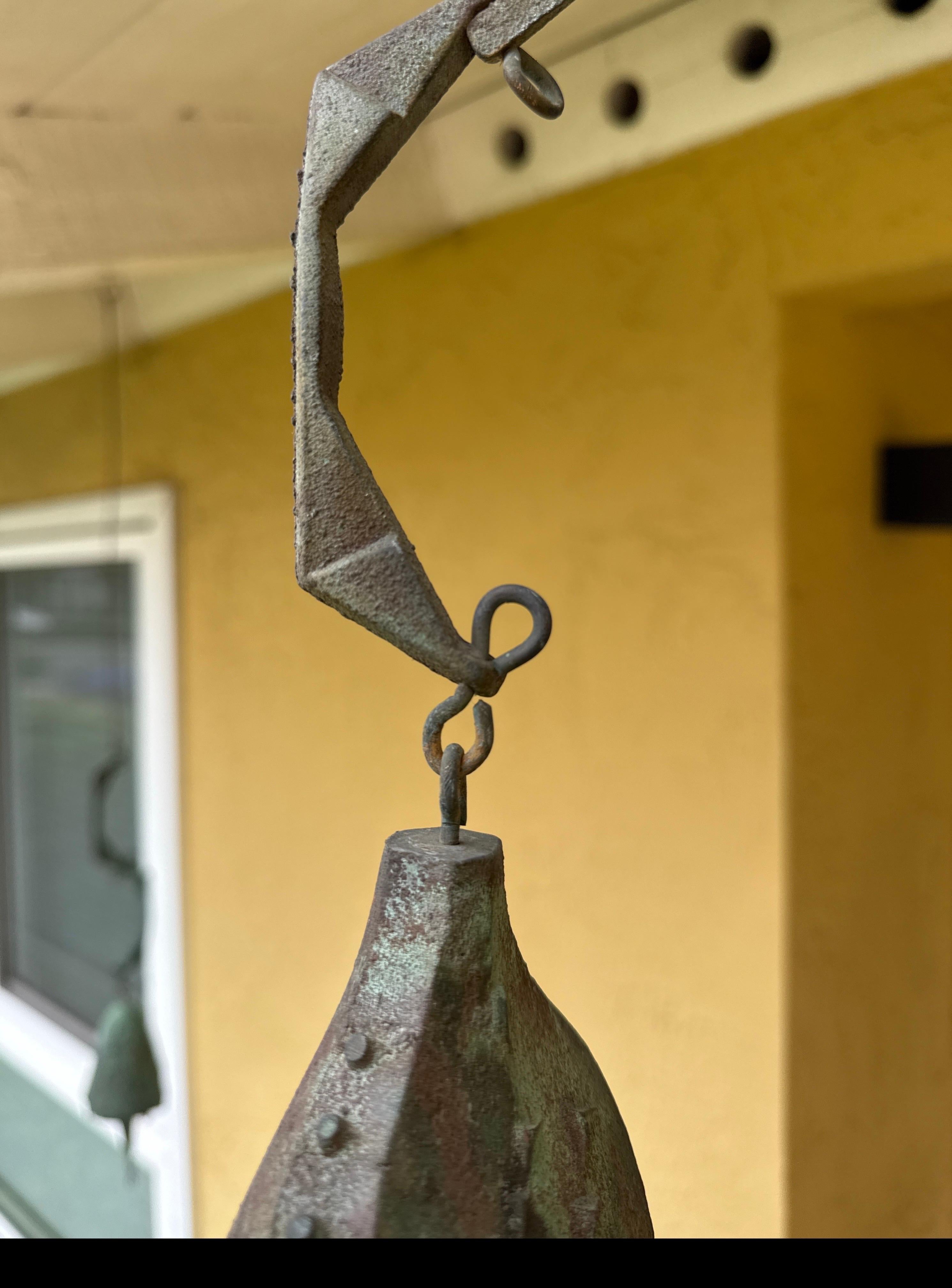 20th Century Vintage Paolo Soleri Cast Bronze Bell For Sale