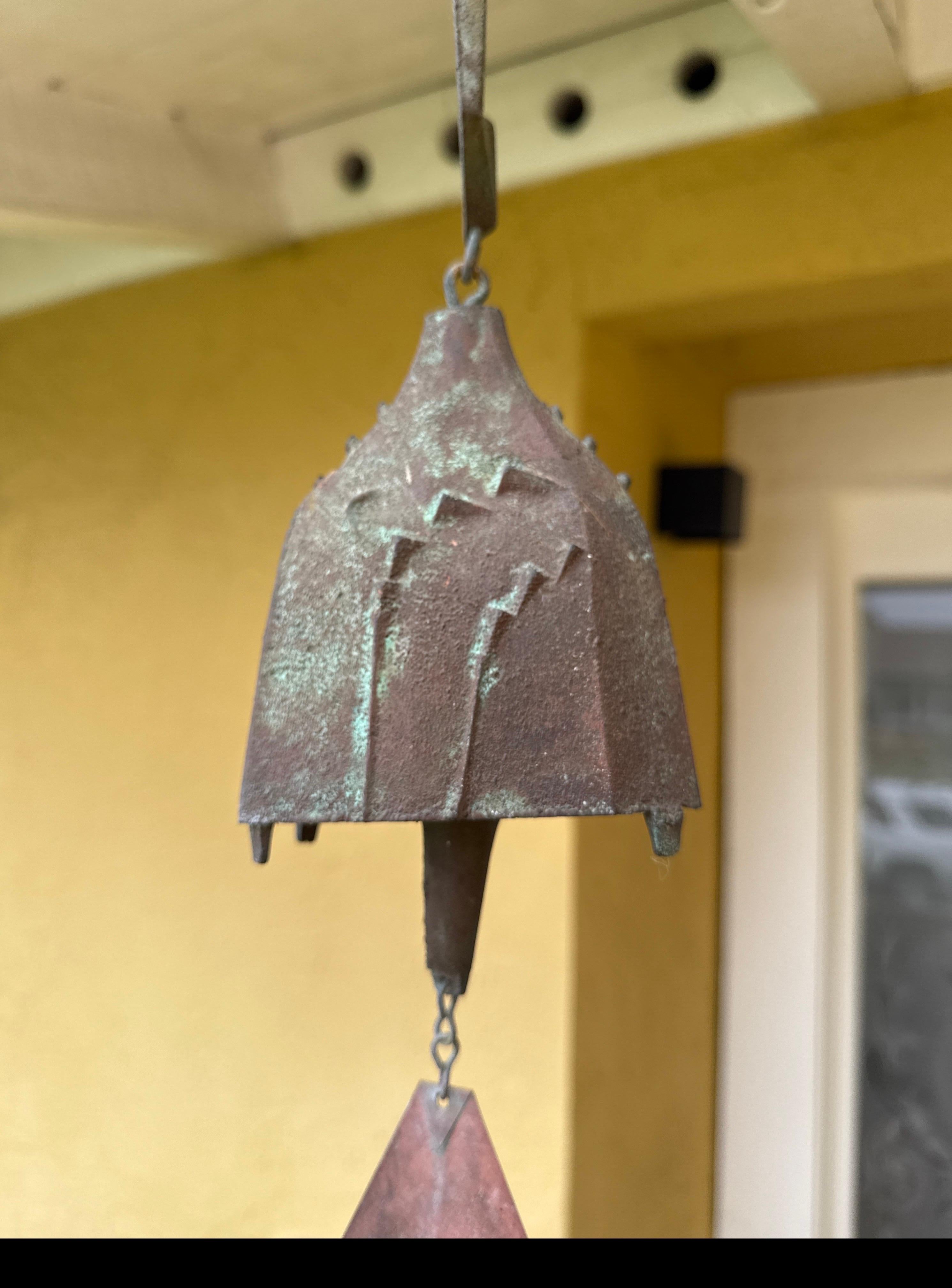 Vintage Paolo Soleri Cast Bronze Bell For Sale 1