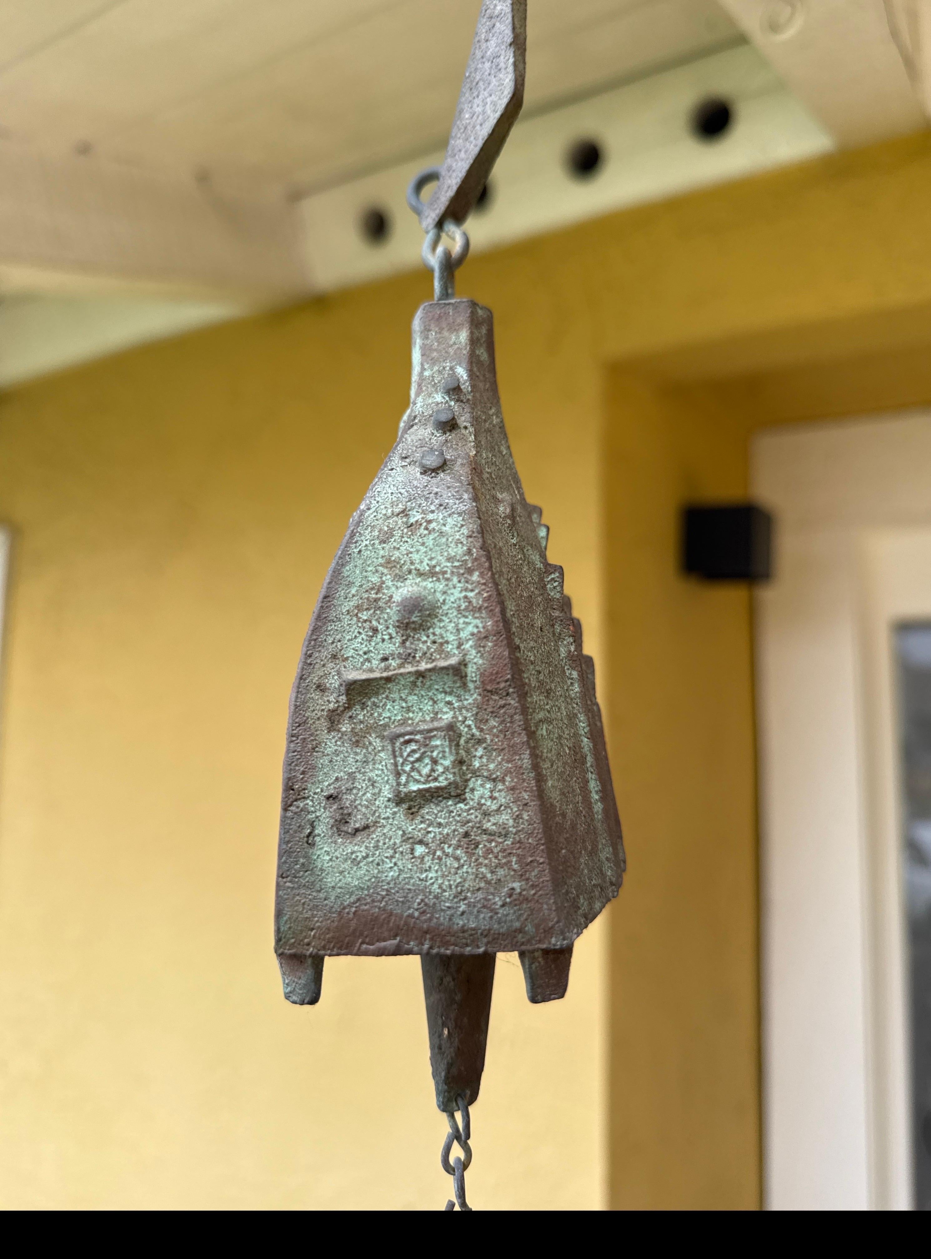 Vintage Paolo Soleri Cast Bronze Bell For Sale 2