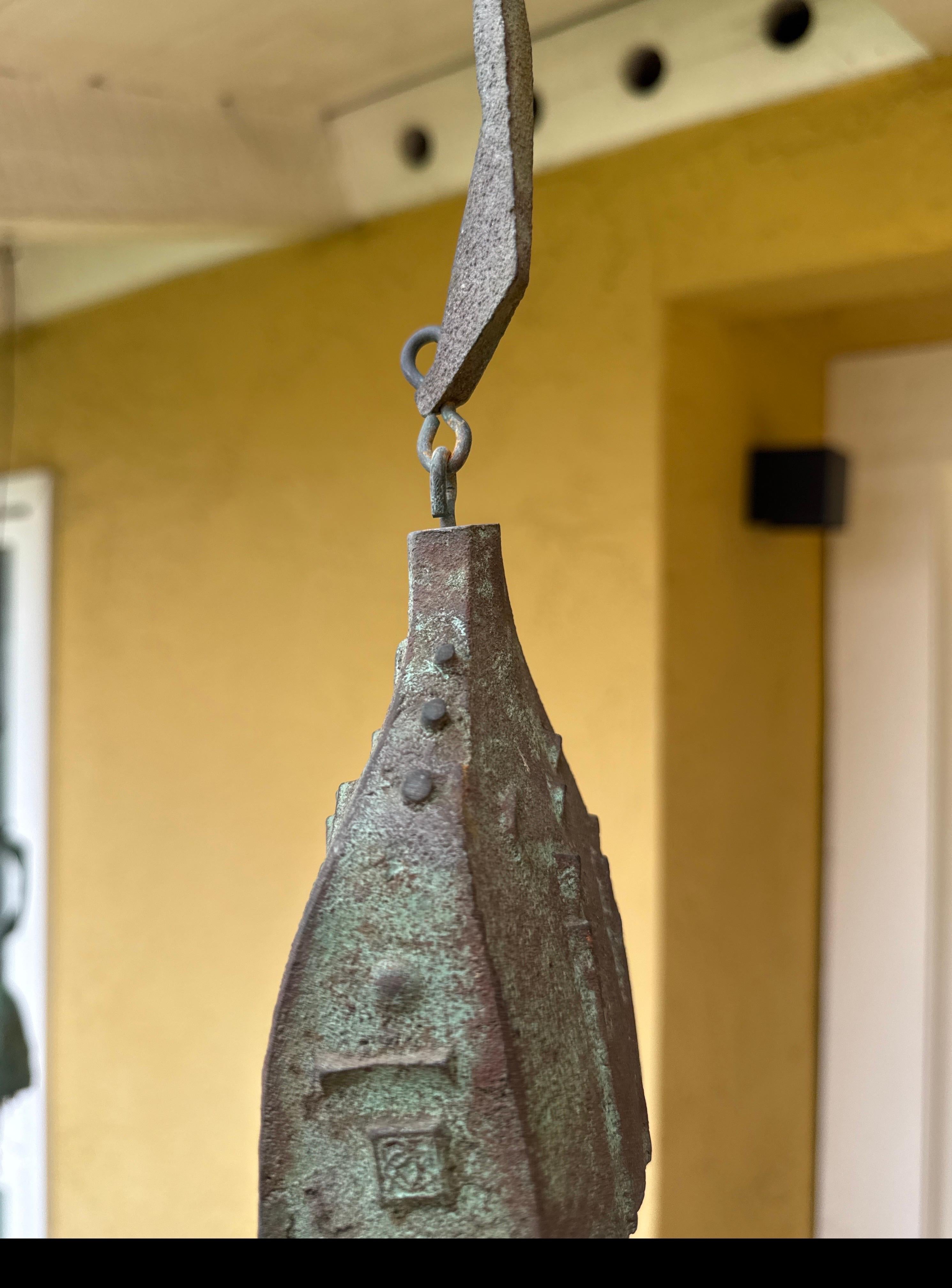 Vintage Paolo Soleri Cast Bronze Bell For Sale 3