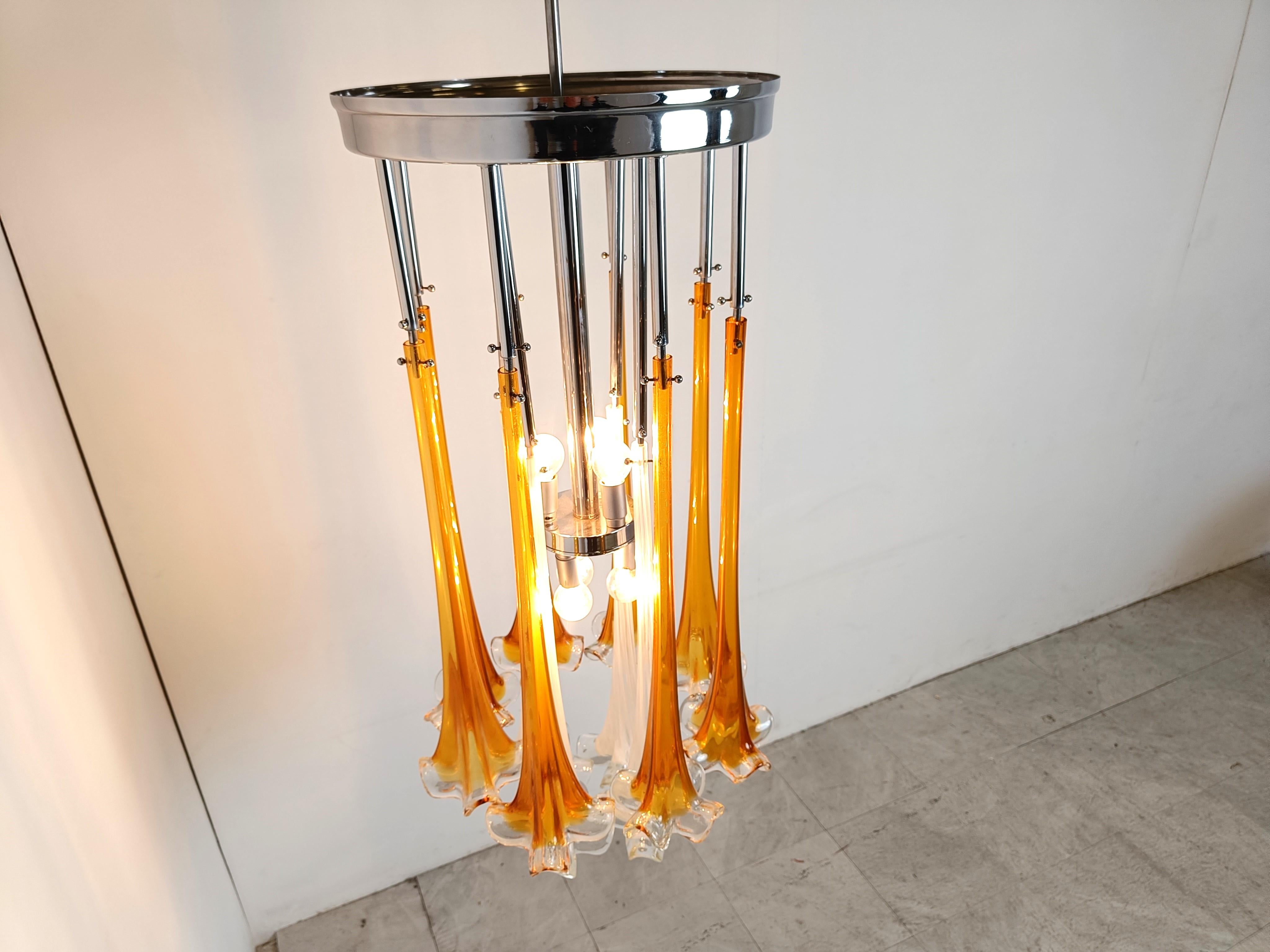 Vintage Paolo Venini chandelier, 1970s For Sale 3