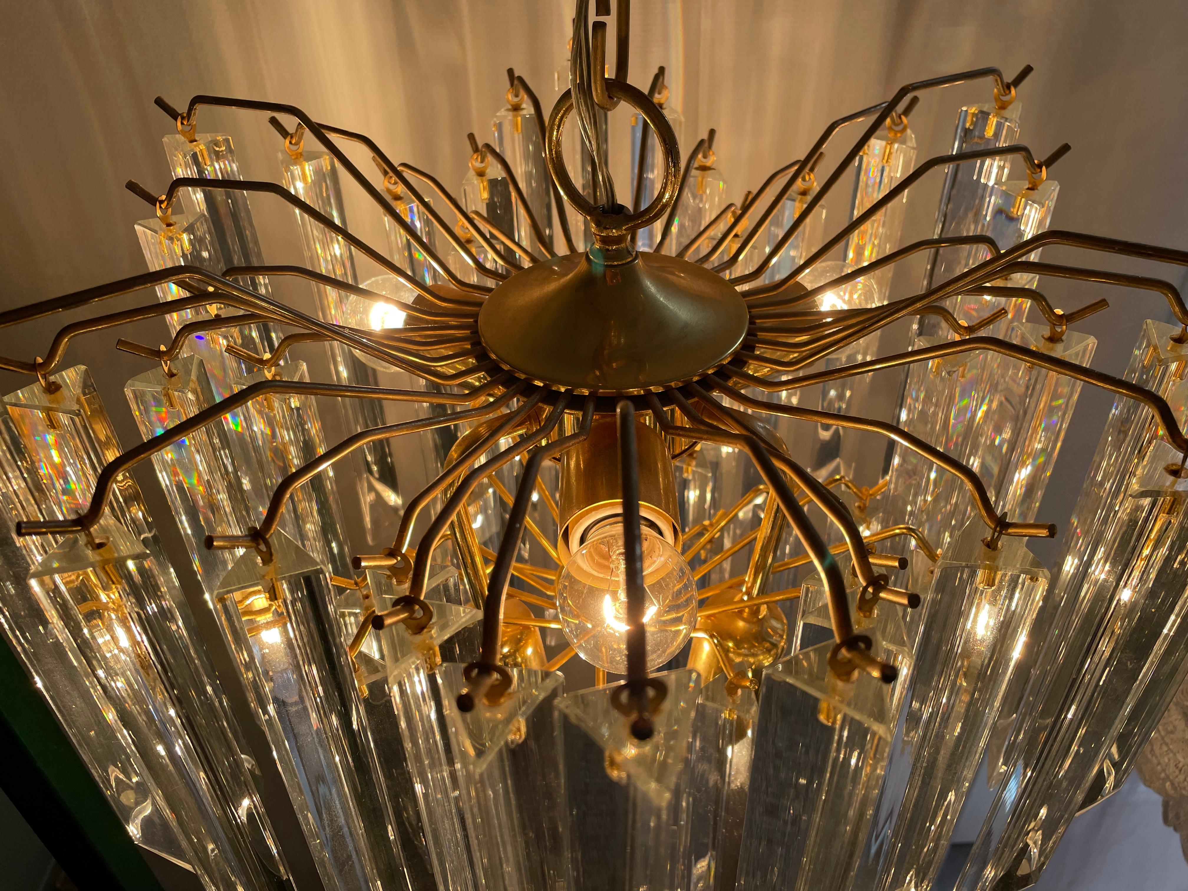 Hollywood Regency Vintage Paolo Venini Chandelier, 1970s For Sale