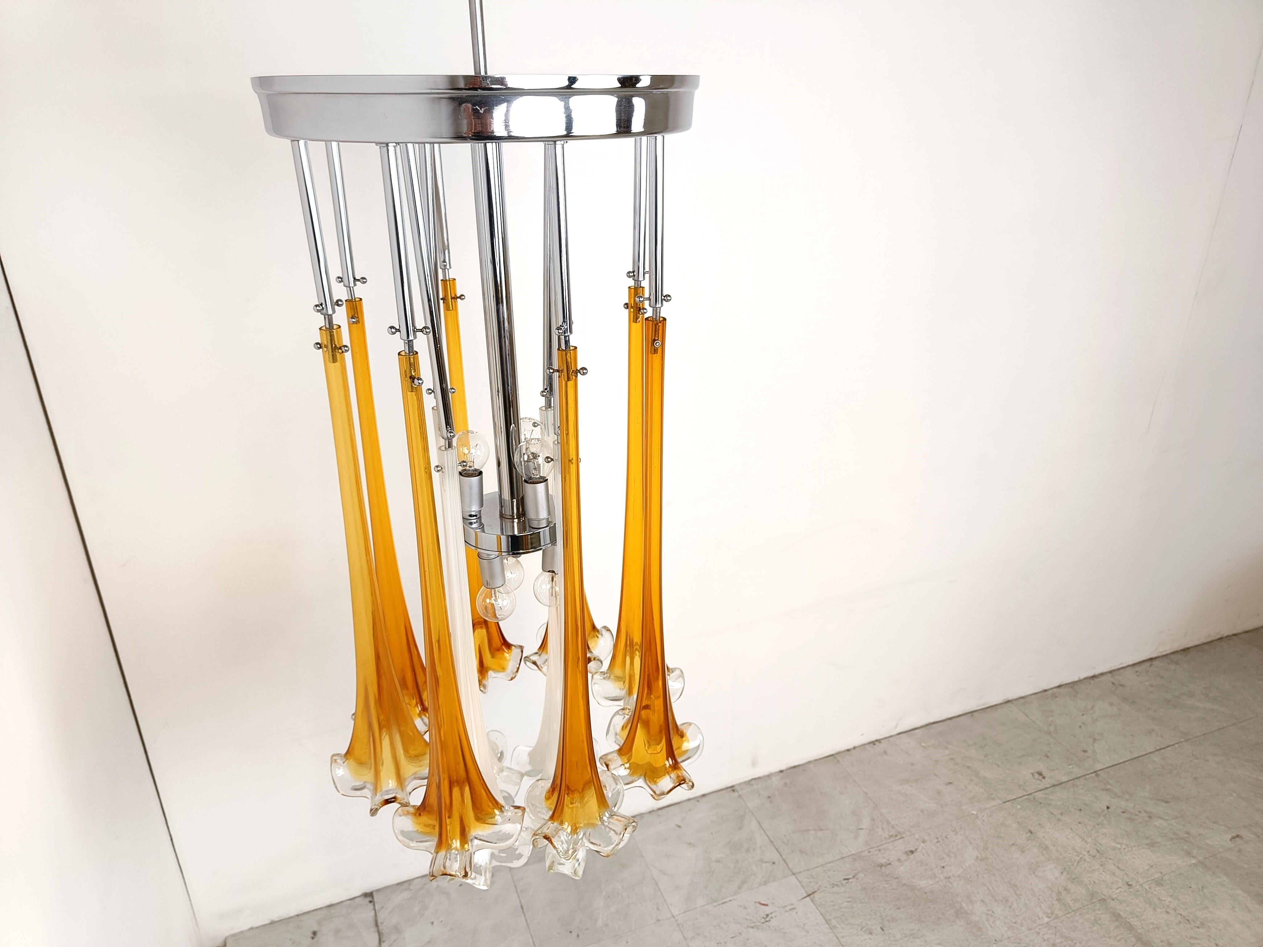 Italian Vintage Paolo Venini chandelier, 1970s For Sale