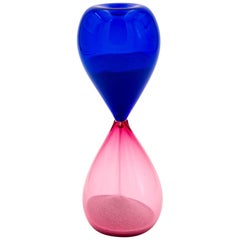 Vintage Paolo Venini Murano Hourglass Amethyst and Sapphire, Clessidra