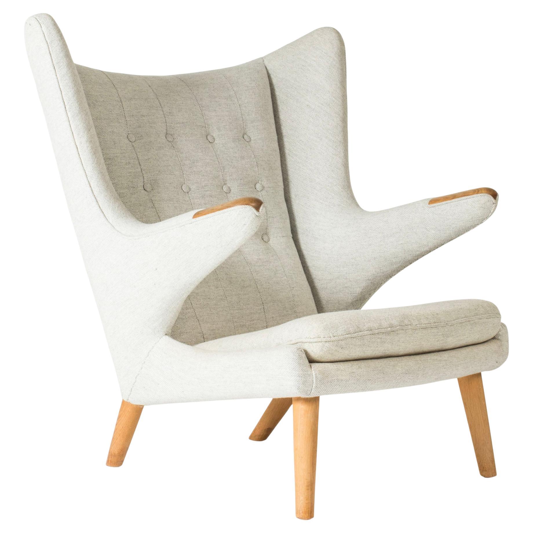 Silla de salón vintage "Papa Bear" de Hans J. Wegner, Dinamarca, años 50