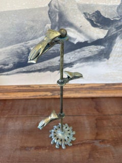 Vintage Paper Holder Stand With Hand Shaped Clips
