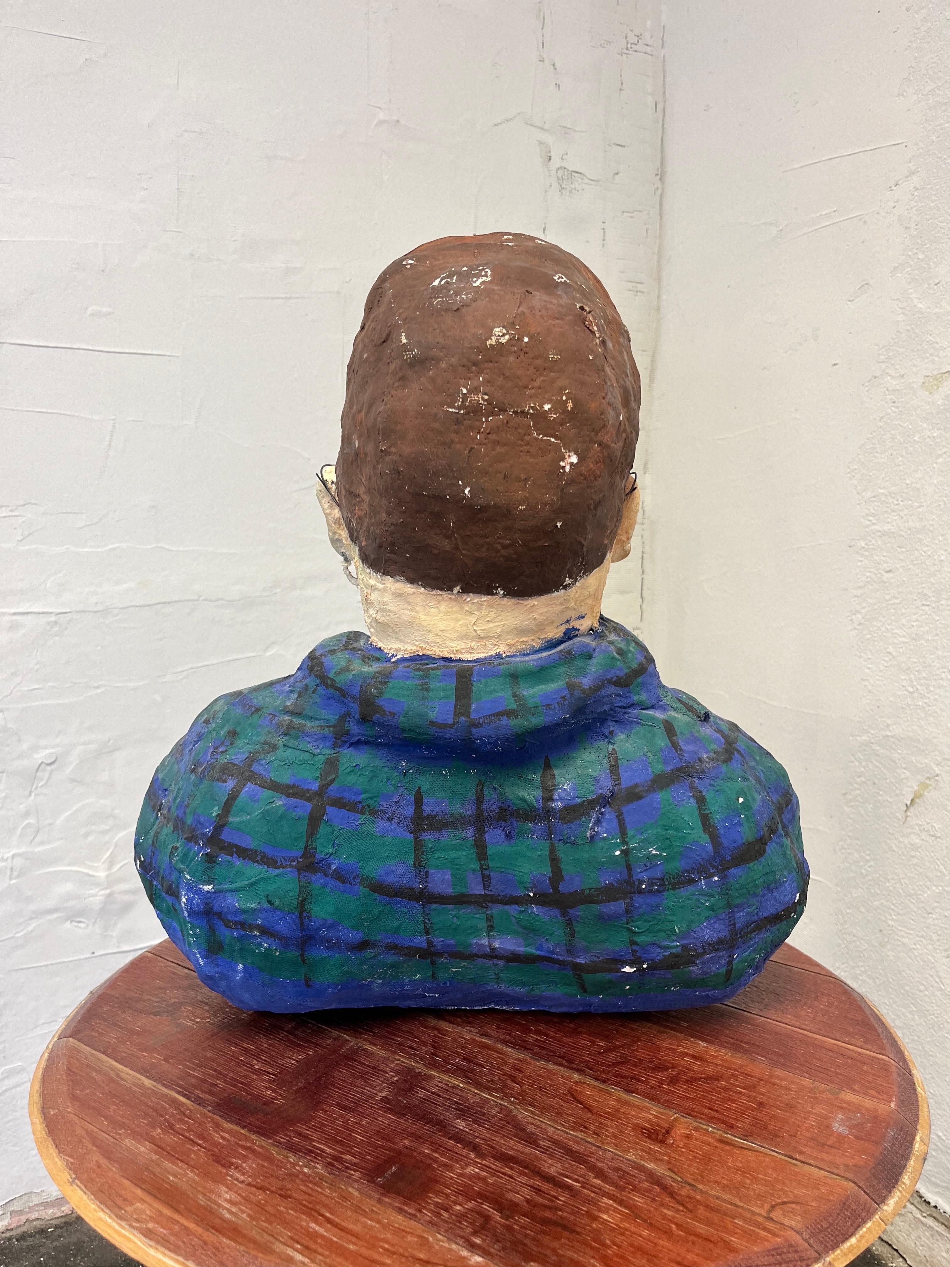 Buste vintage en papier mâché Sculpture Bon état - En vente à W Allenhurst, NJ