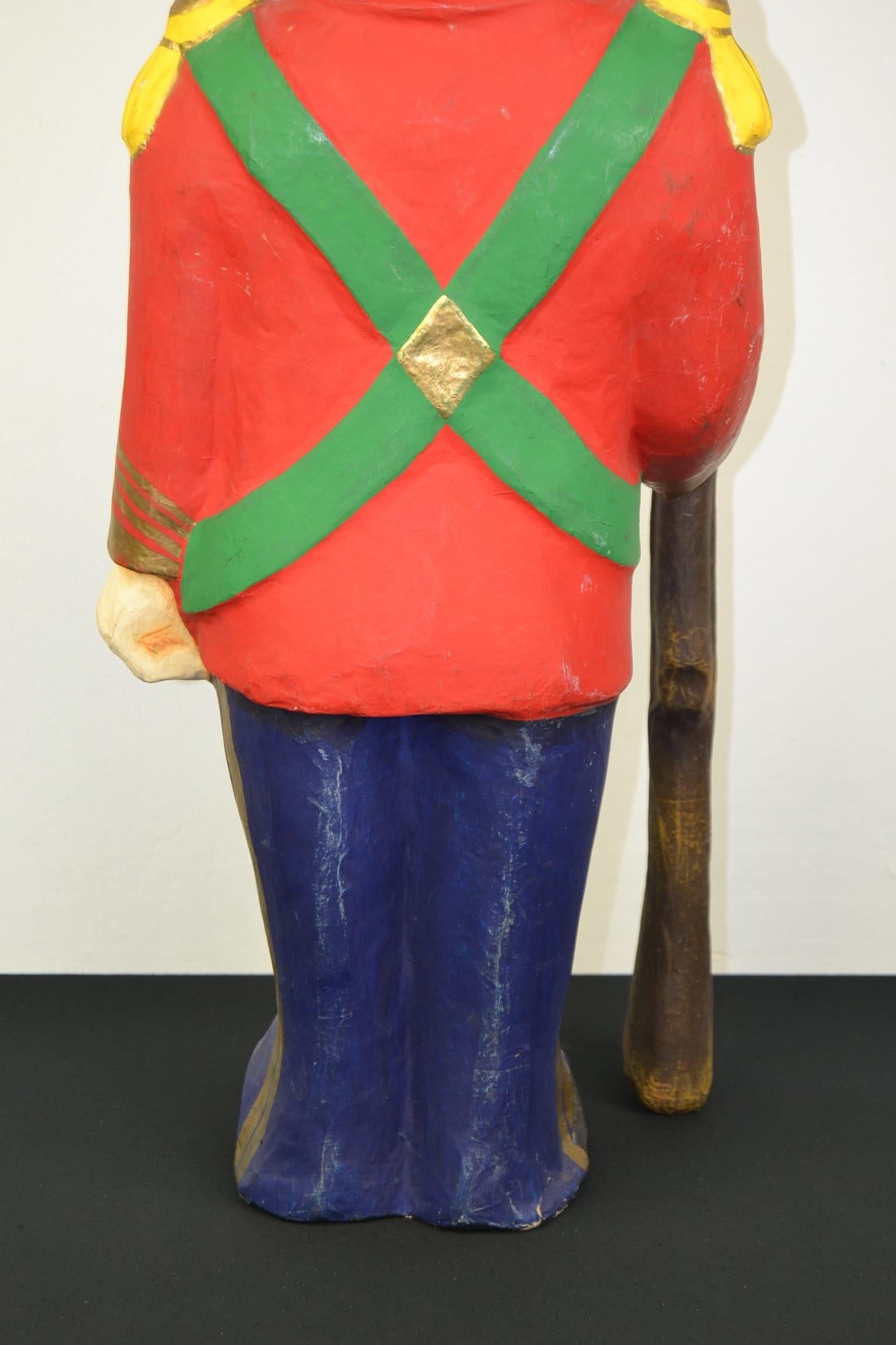 Vintage Paper Mache Royal Guard Doll For Sale 6