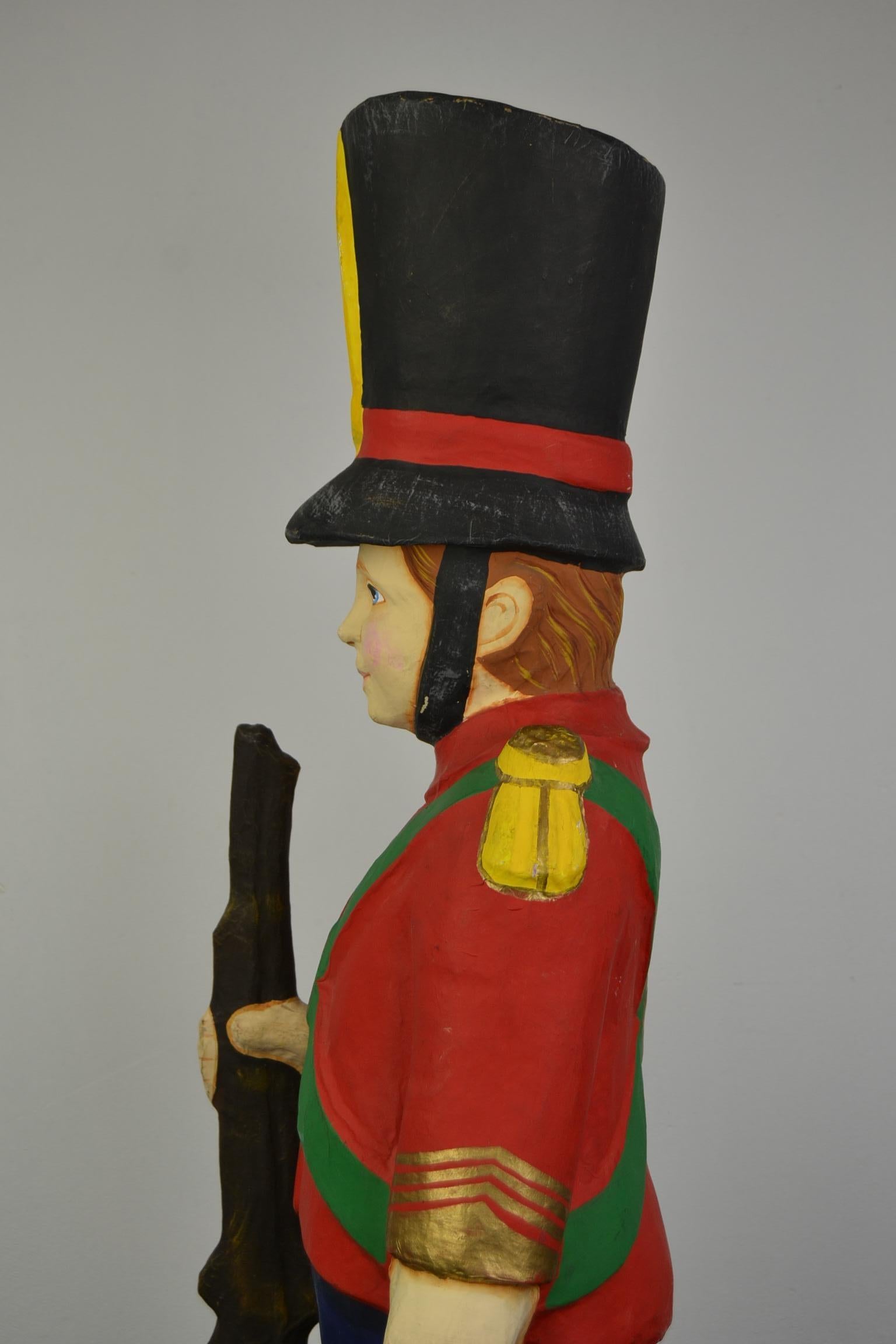 Vintage Paper Mache Royal Guard Doll For Sale 10