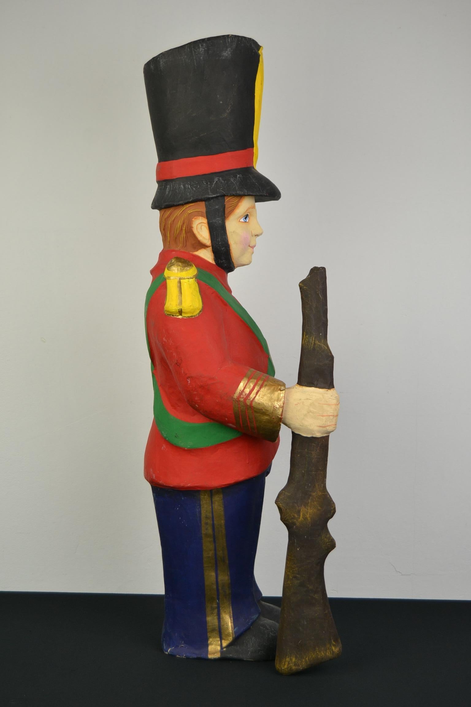 Vintage Paper Mache Royal Guard Doll For Sale 1
