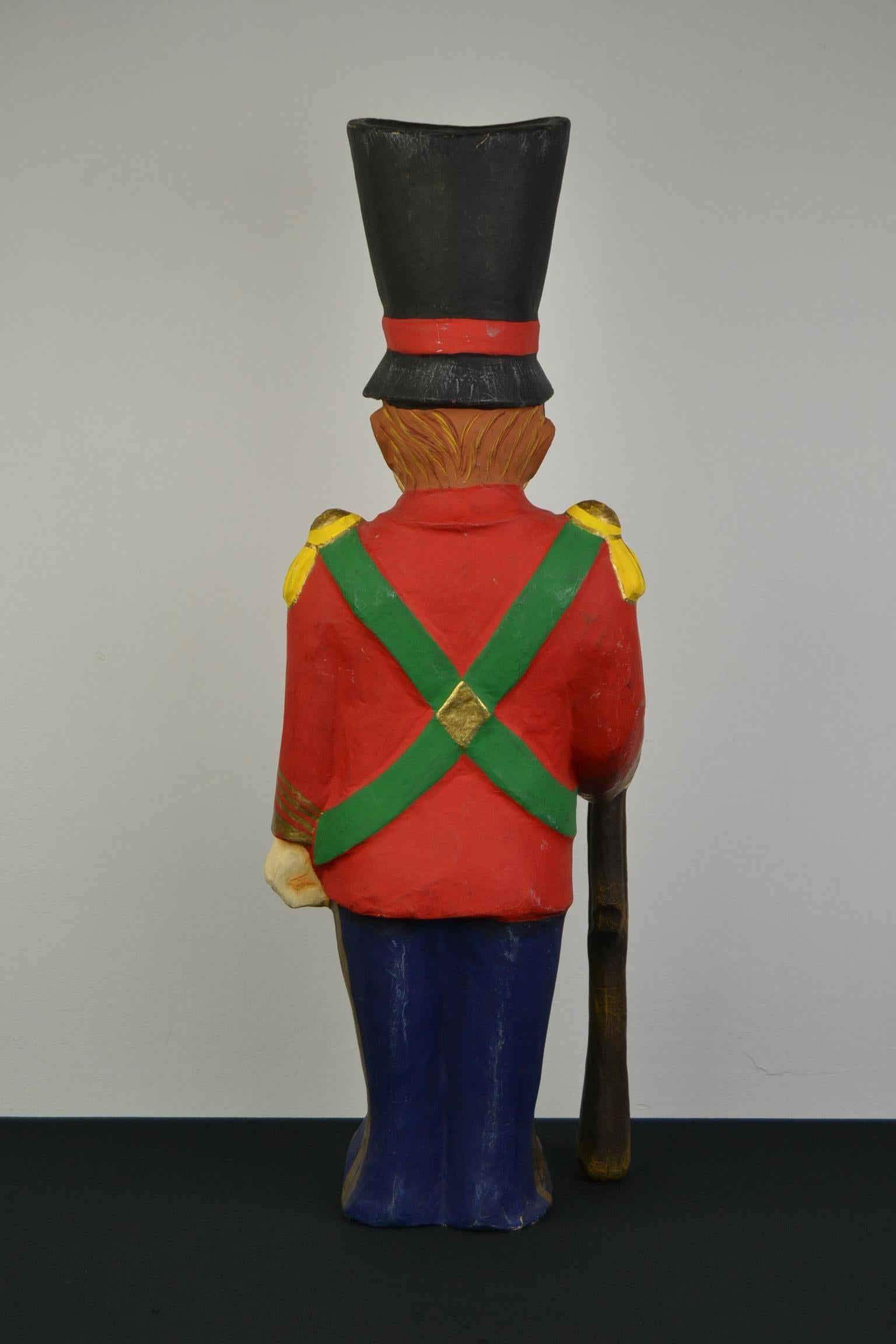 Vintage Paper Mache Royal Guard Doll For Sale 2