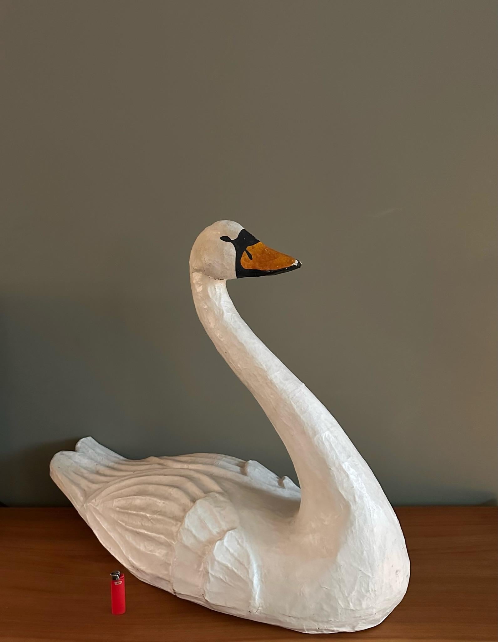 papier mache swan