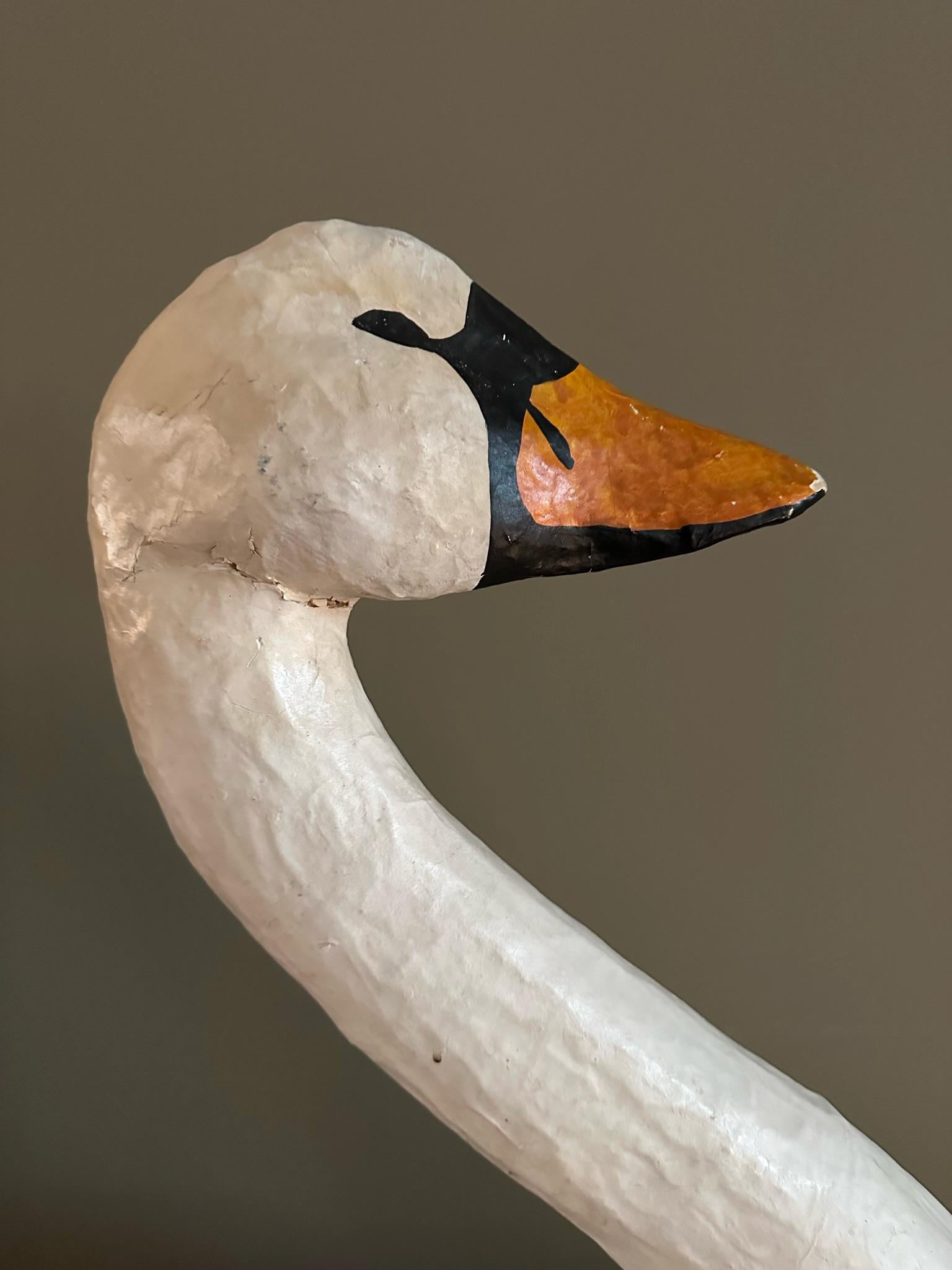 how to make a paper mache swan