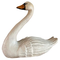Vintage Paper Mache Swan