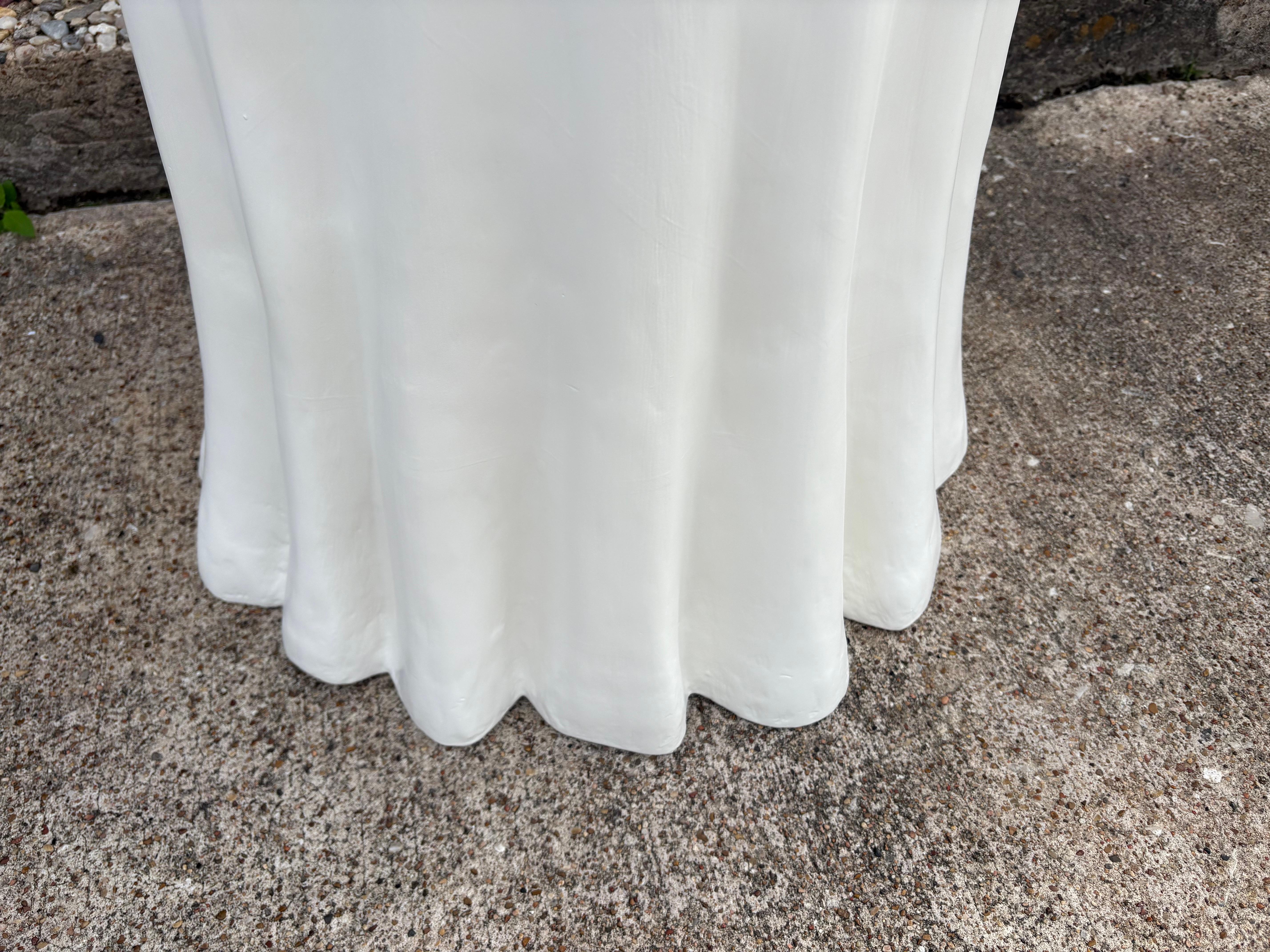 Sculptural Papier-Mâché Draped Table For Sale 4