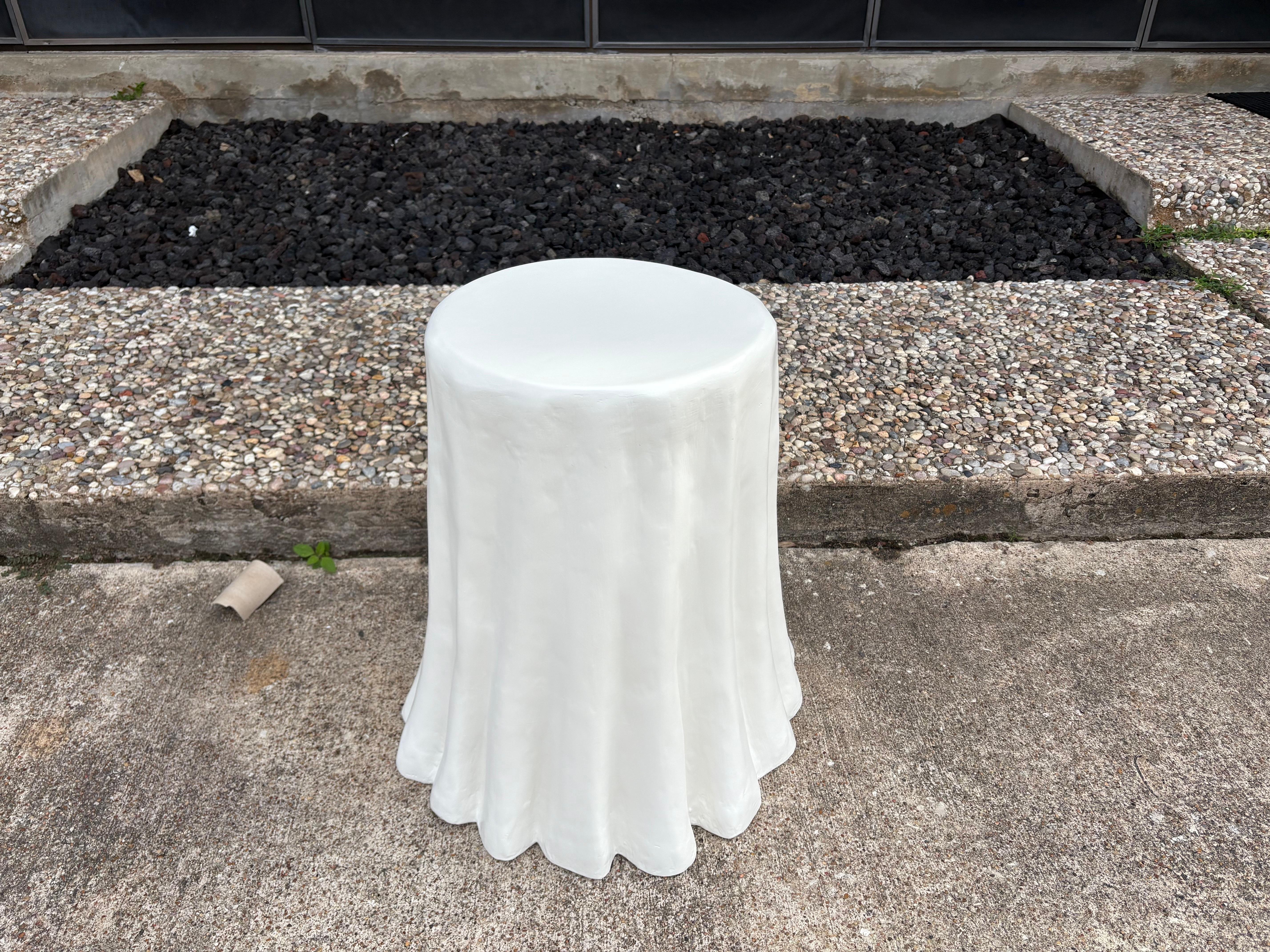 Hollywood Regency Sculptural Papier-Mâché Draped Table For Sale