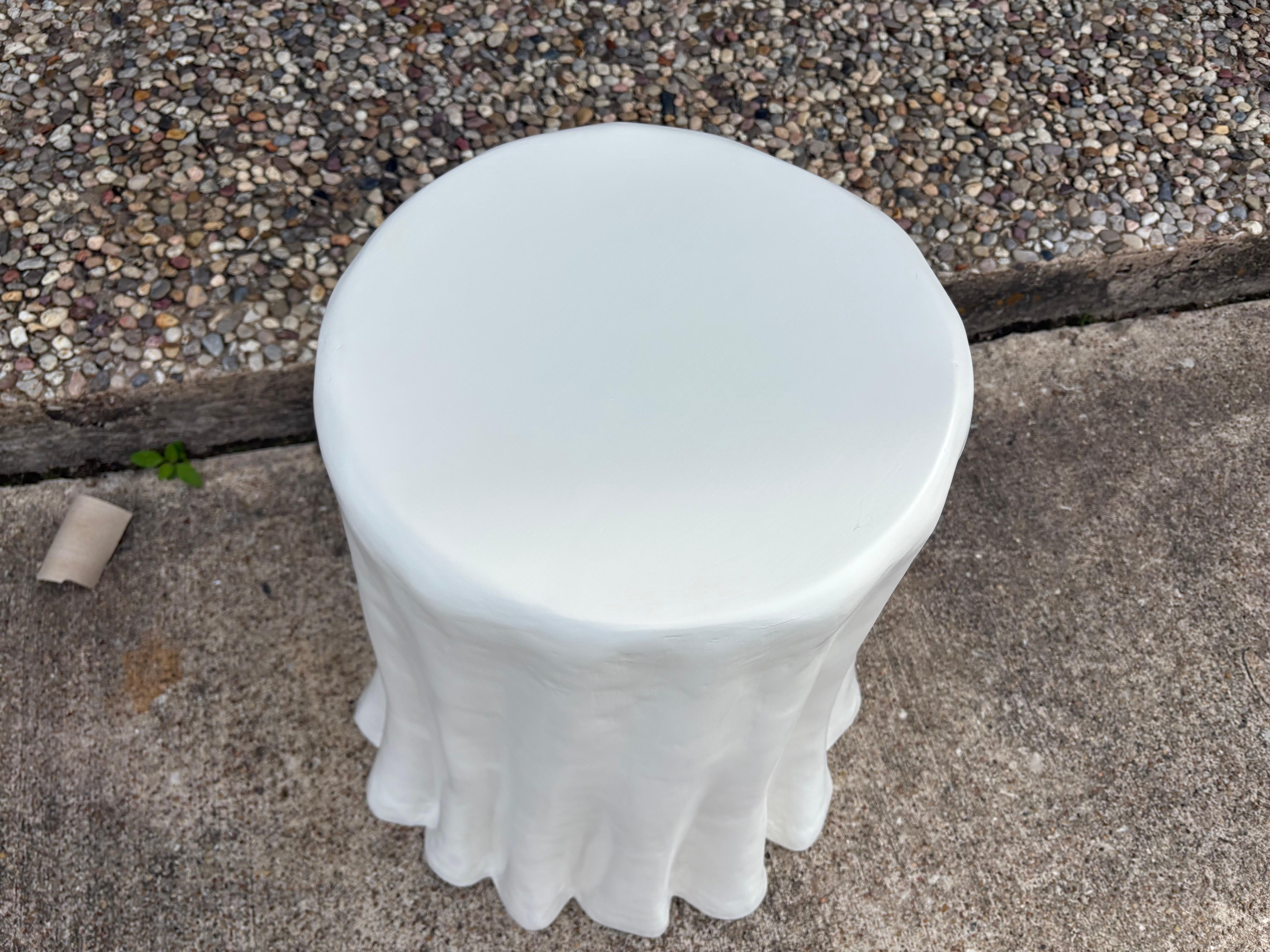 Late 20th Century Sculptural Papier-Mâché Draped Table For Sale