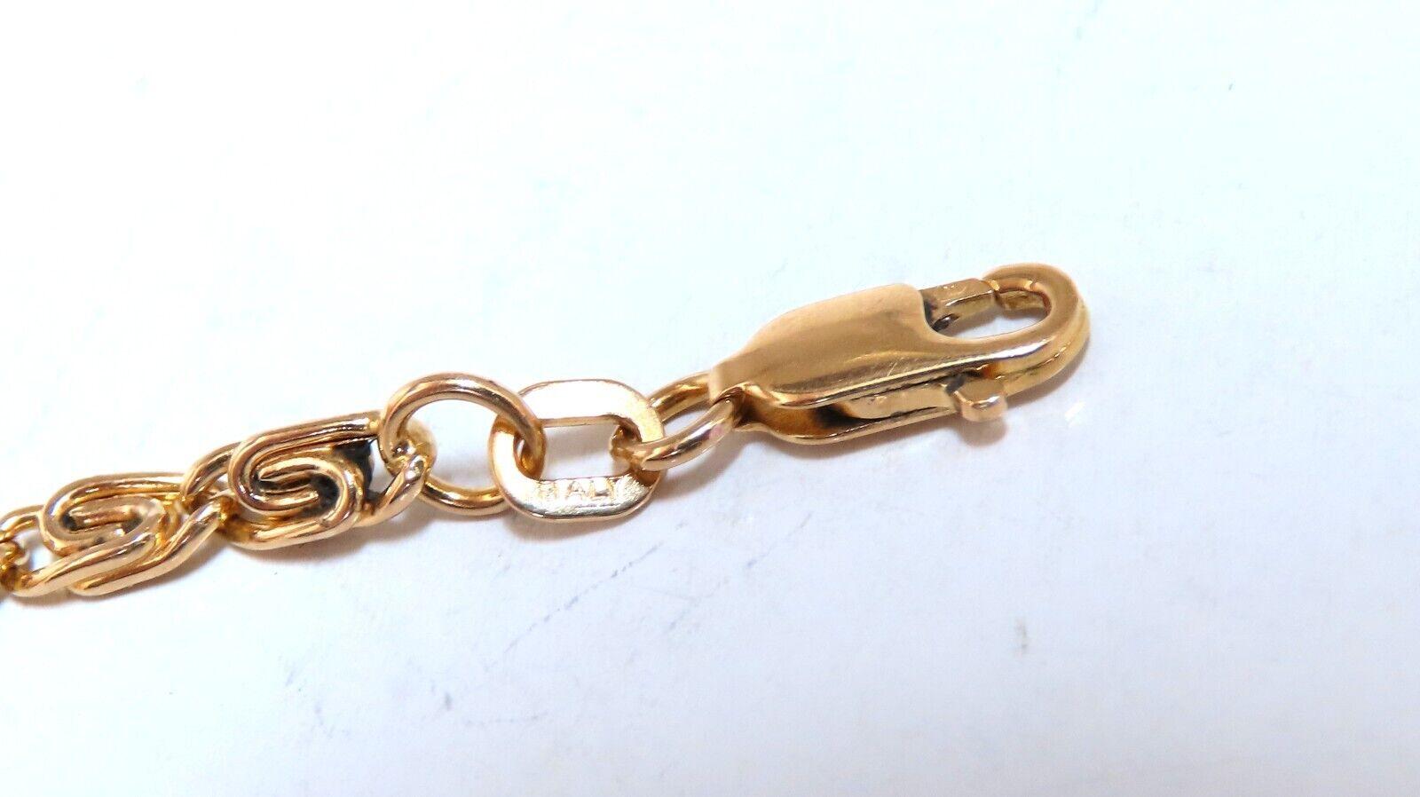 Vintage Paper Mini Clip Link 14kt Gold Bracelet For Sale 1