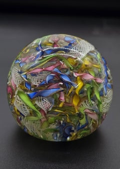 Vintage-Briefbeschwerer aus Murano-Glas, auch Scrambled Glass genannt, um 1930