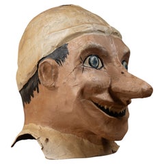 Vintage Papier-mâché Carnival Funhouse Character Head
