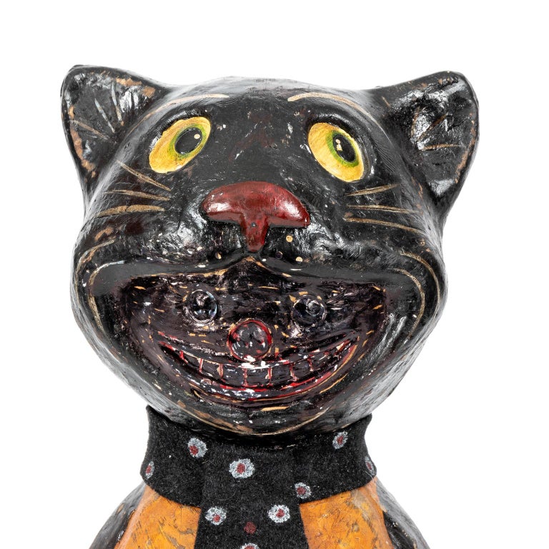 Vintage Papier Mache Cat at 1stDibs