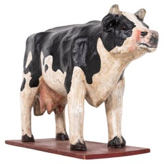 Niederländisches Butchers-Kuh-Handelsschild aus Papiermache im Vintage-Stil, um 1950