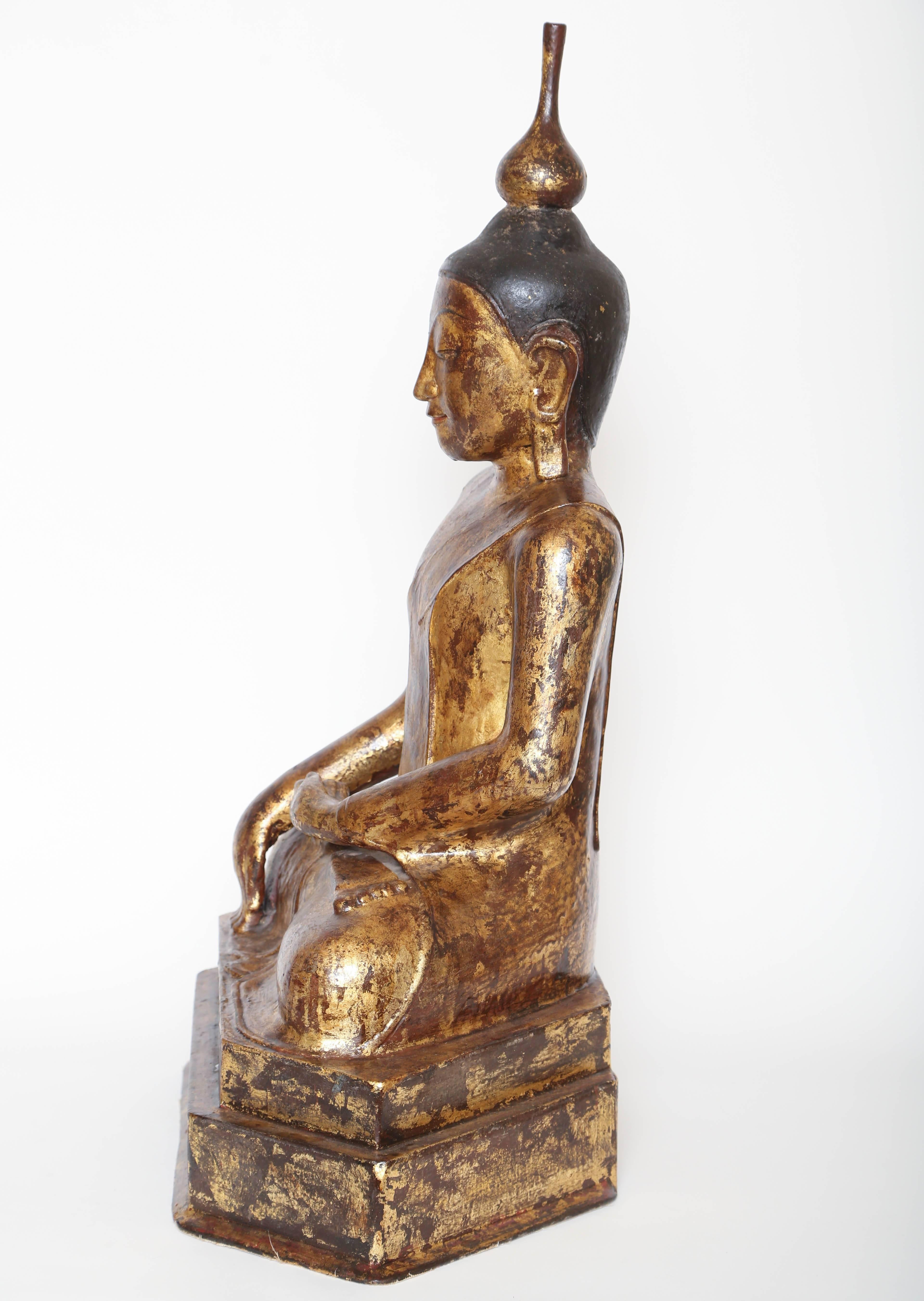 Vintage Pappmaché-Paket vergoldeter Buddha (Chinesischer Export) im Angebot