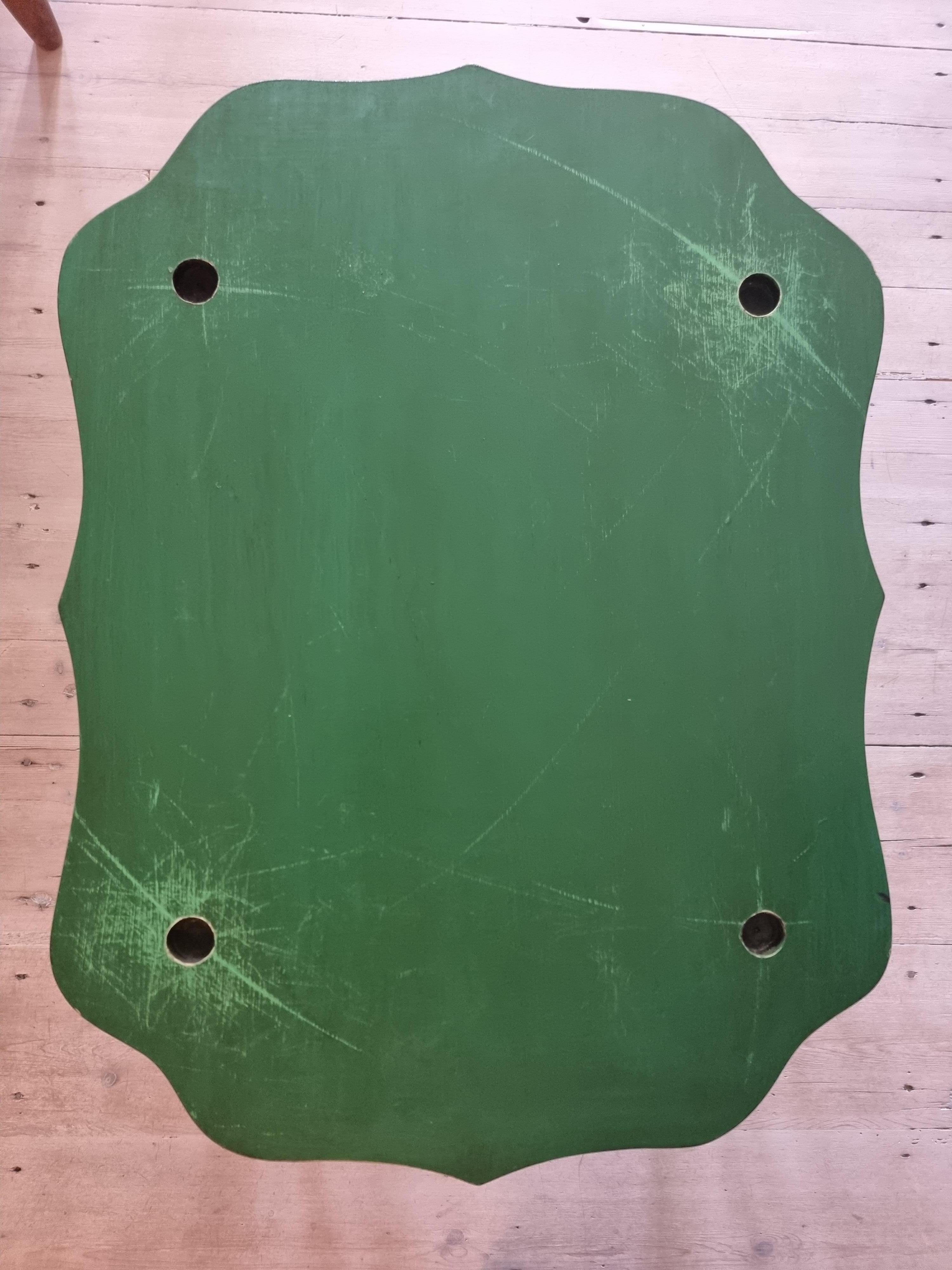 Vintage Papier Mache Tray Table with Faux Bamboo legs, England Mid 19th