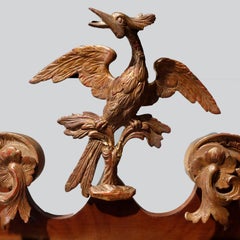 Vintage Parcel Gilt Mahogany Federal Wall Mirror with Phoenix, 20th Century