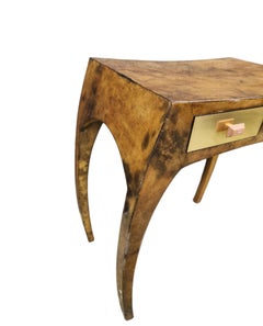 Vintage Parchment Italian Side Table