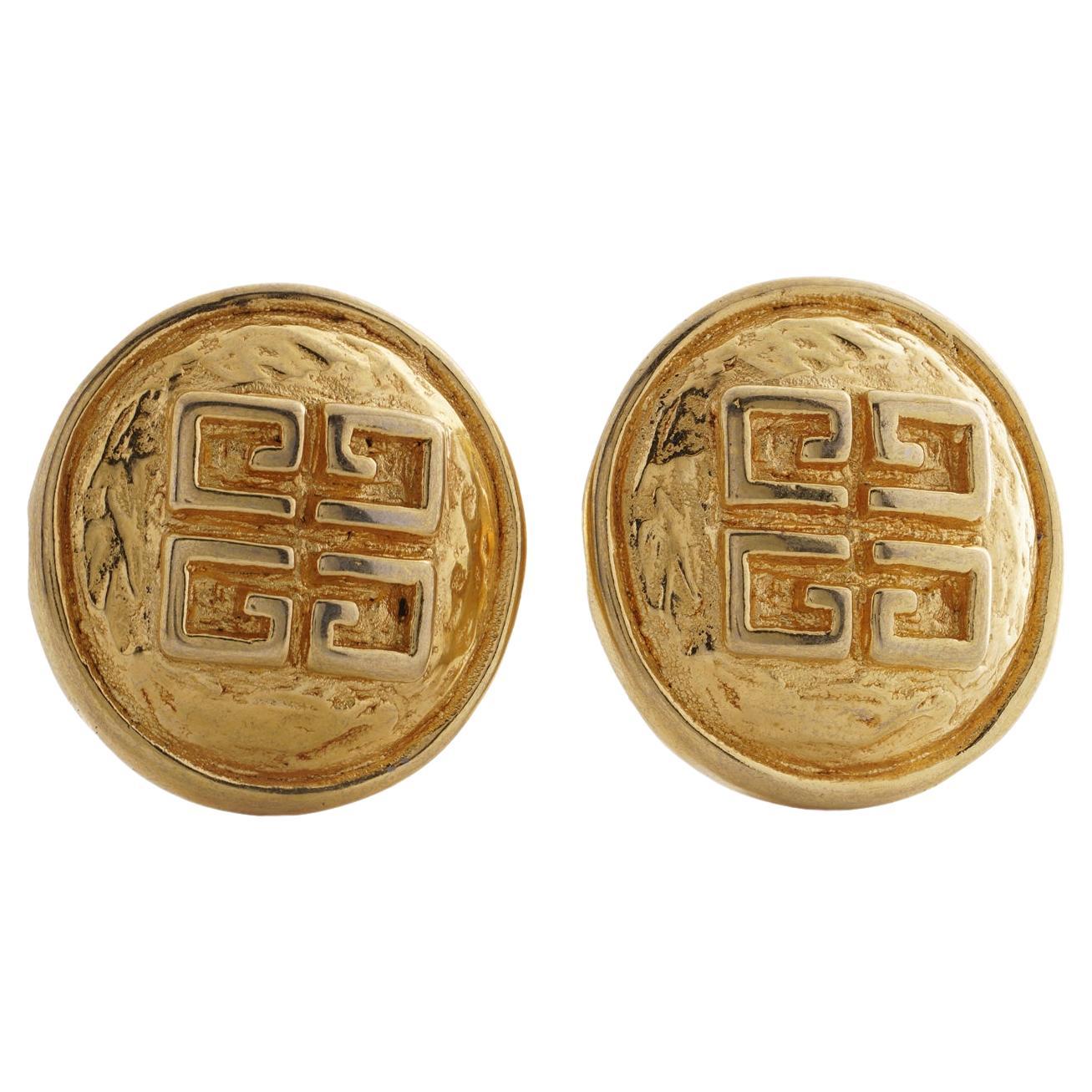 Vintage Parfums Givenchy - France 4G Logo Clip On Earrings  For Sale